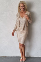 Load image into Gallery viewer, Luccia Rose Gold Sequin Dita Jacket