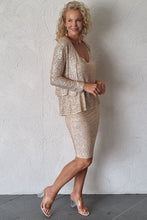 Load image into Gallery viewer, Luccia Rose Gold Sequin Dita Jacket