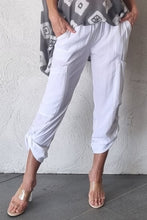 Load image into Gallery viewer, Mela Purdie Mache White Soft Cargo Pant