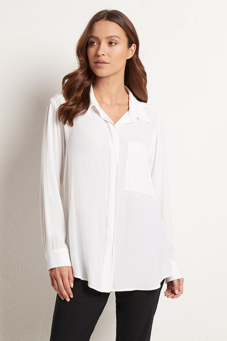 Mela Purdie Mache White Single Pocket Shirt