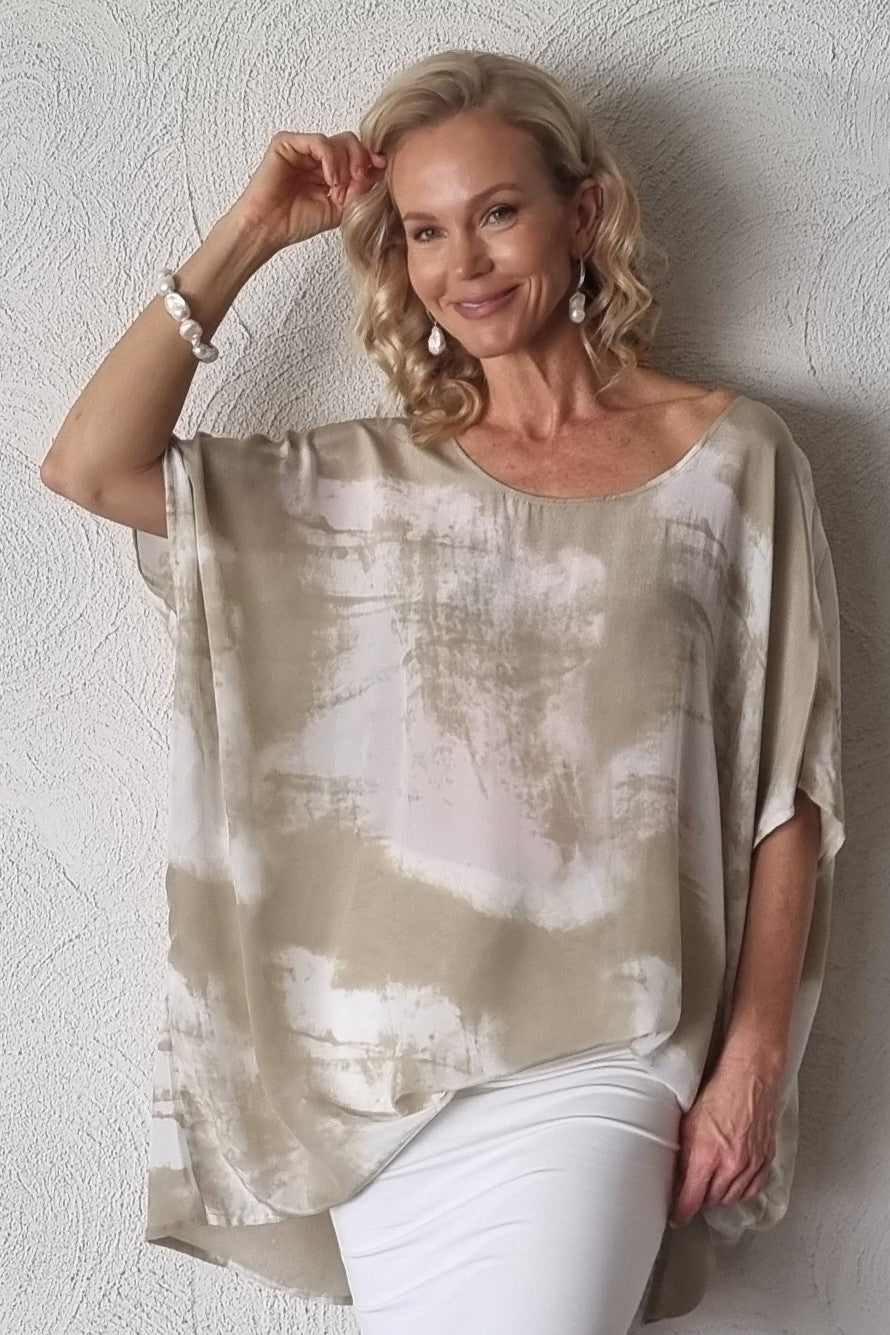 Luccia Sand Negative Loren Top