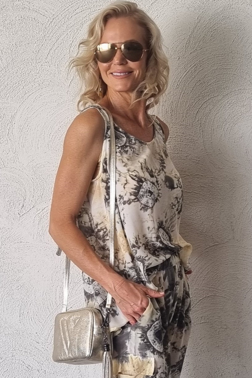 Luccia Natural Tie Dye Cara Tank