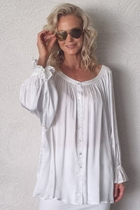 Luccia Plain White Aria Shirt