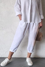 Load image into Gallery viewer, Luccia Plain White Linen Newi Pant