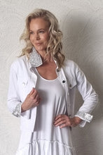 Load image into Gallery viewer, Luccia Plain White Beaded Jaki Jacket
