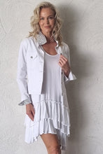 Load image into Gallery viewer, Luccia Plain White Beaded Jaki Jacket