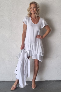 Luccia Plain White Vera Dress