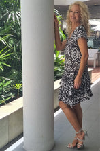 Load image into Gallery viewer, Luccia Charcoal Ikat Vera Dress