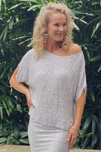 Load image into Gallery viewer, Luccia Grey Sequin Raea Top