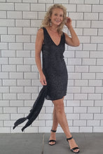 Load image into Gallery viewer, Luccia Black Sequin Jess Dress