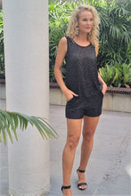 Load image into Gallery viewer, Luccia Black Sequin Elsie Shorts