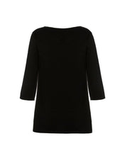 Load image into Gallery viewer, Mela Purdie Black Jersey Boat Neck Top